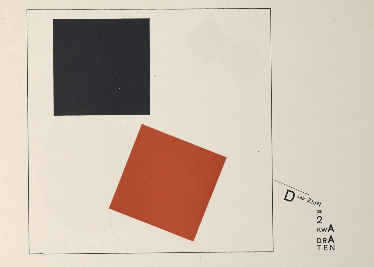 Om to kvadrater, 1922. av Eliezer Markowich Lissitzky
