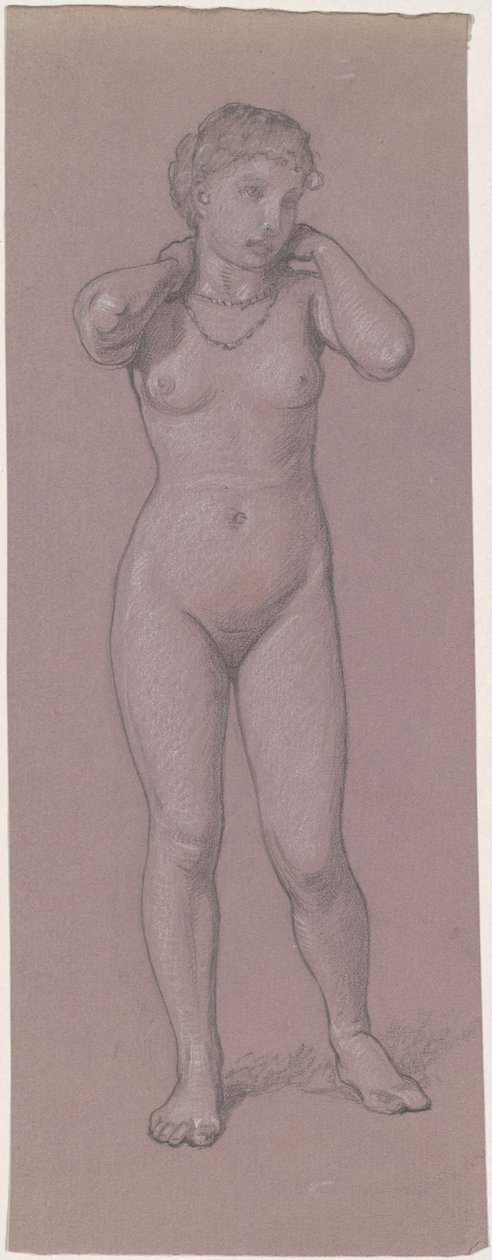 Naken kvinne med halskjede, 1870-1880-tallet. av Elihu Vedder