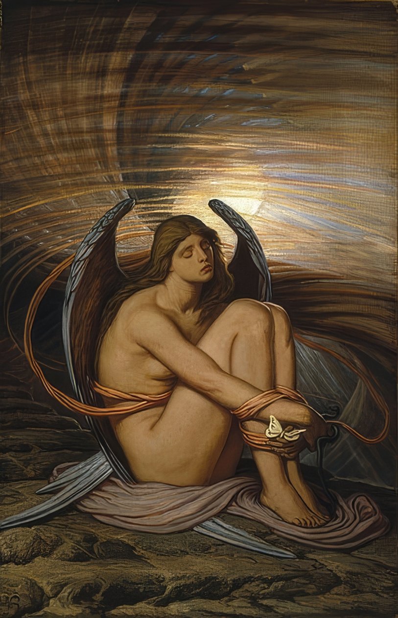 Lenket sjel. 1891-92 av Elihu Vedder
