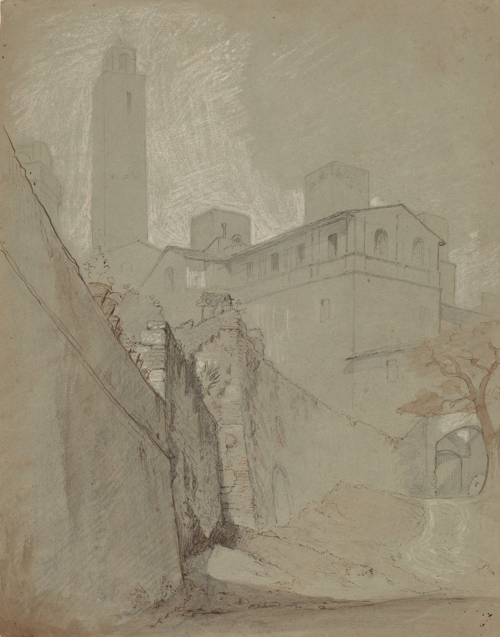 Orvieto, ca. 1890. av Elihu Vedder
