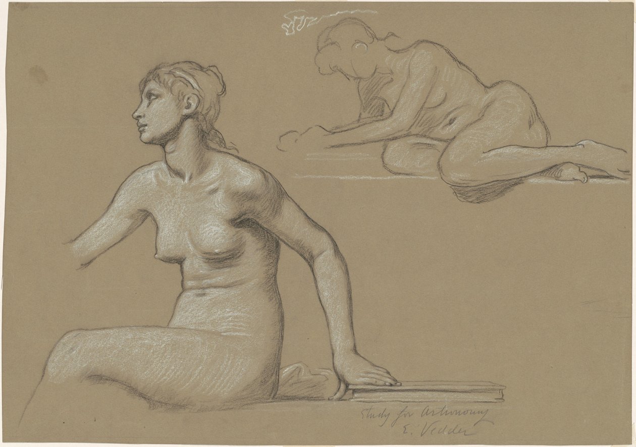 Studie for "Astronomi" av Elihu Vedder