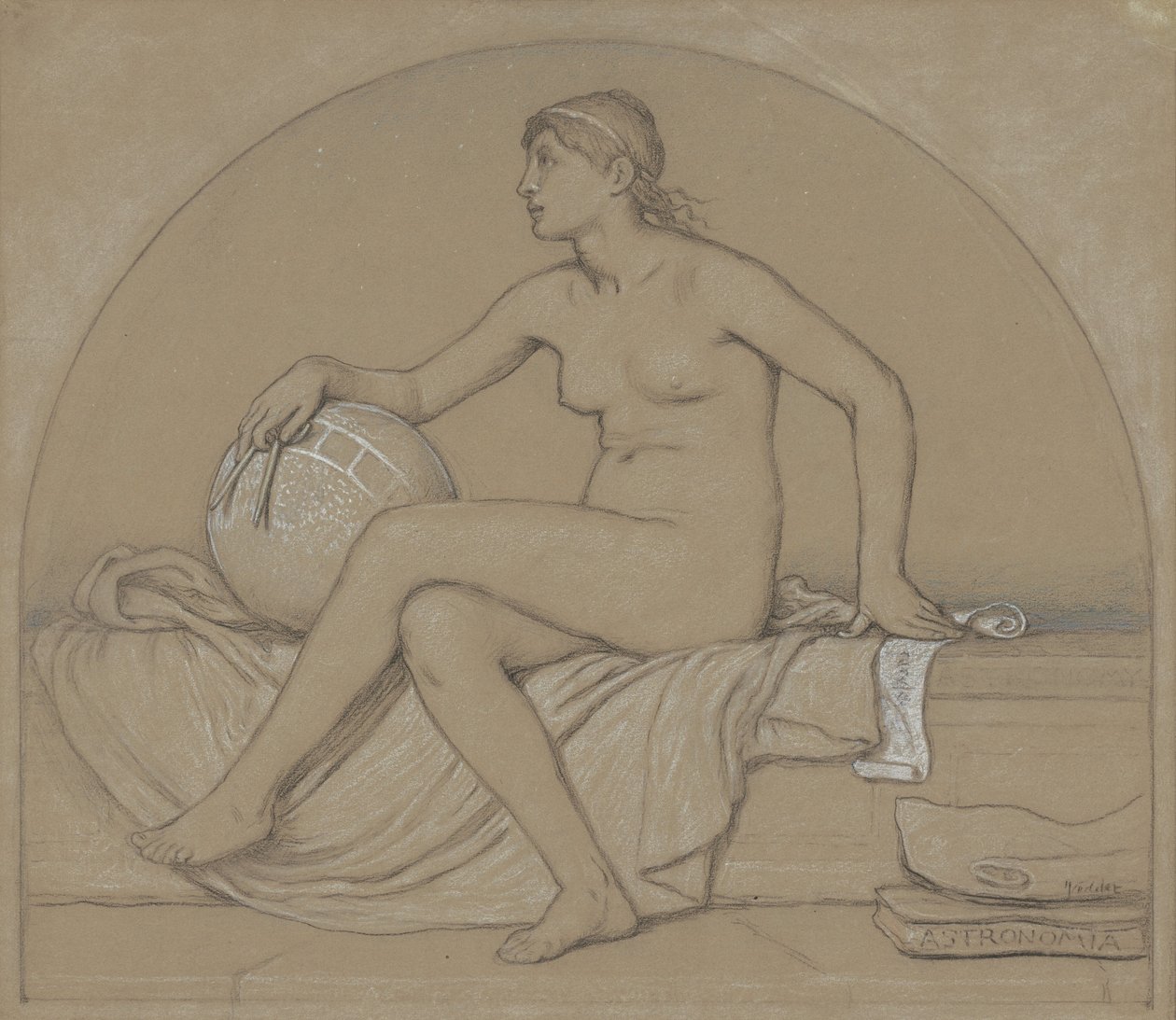 Studie for astronomi, 1892. av Elihu Vedder