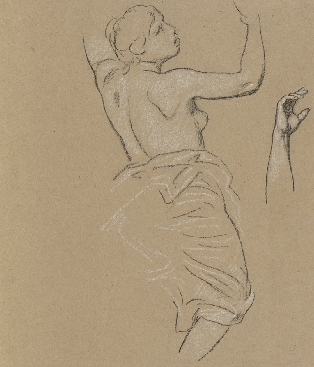 Studie for Figure of Autumn av Elihu Vedder