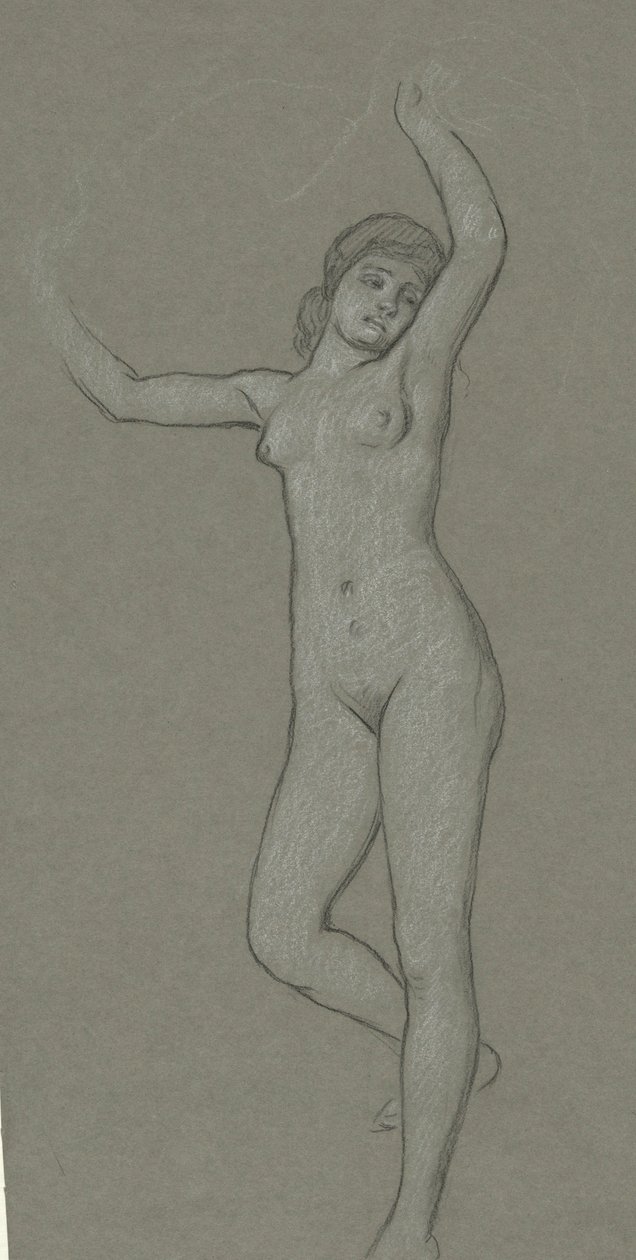Studie for Figure of Luna av Elihu Vedder