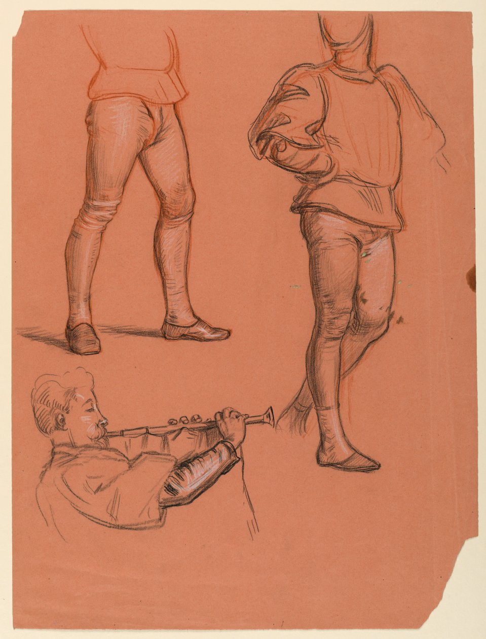 Studie for "Bryllupsprosesjon" av Elihu Vedder