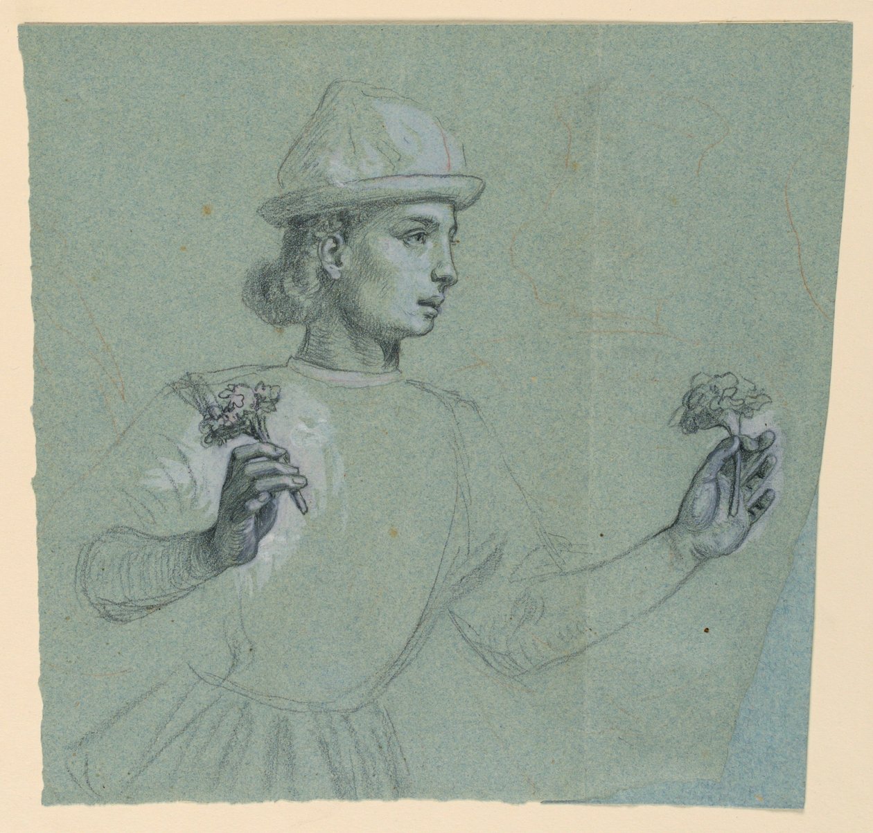 Studie for "Bryllupsprosesjon" av Elihu Vedder