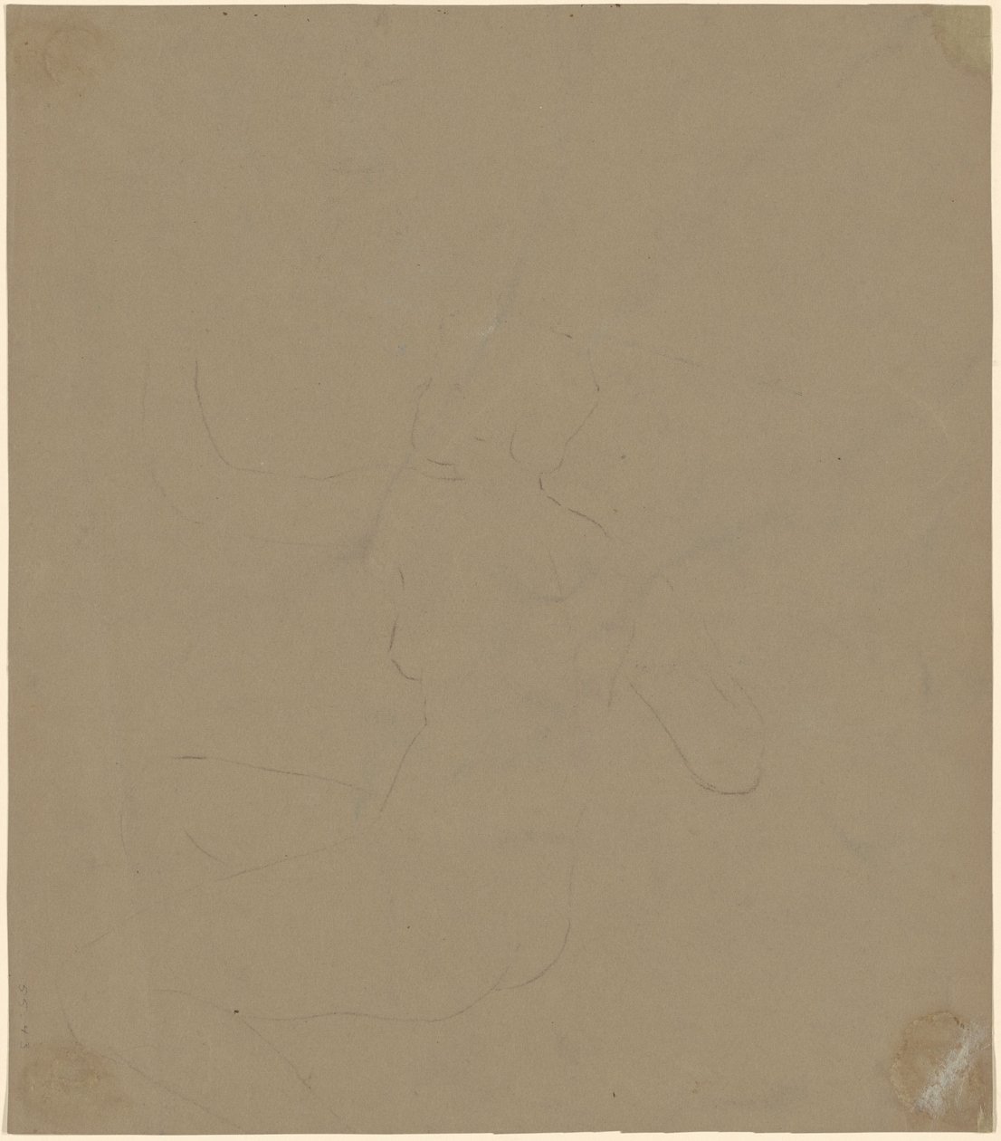 Studie av en naken kvinne, 1892. av Elihu Vedder