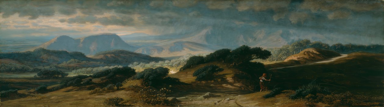Storm i Umbria av Elihu Vedder