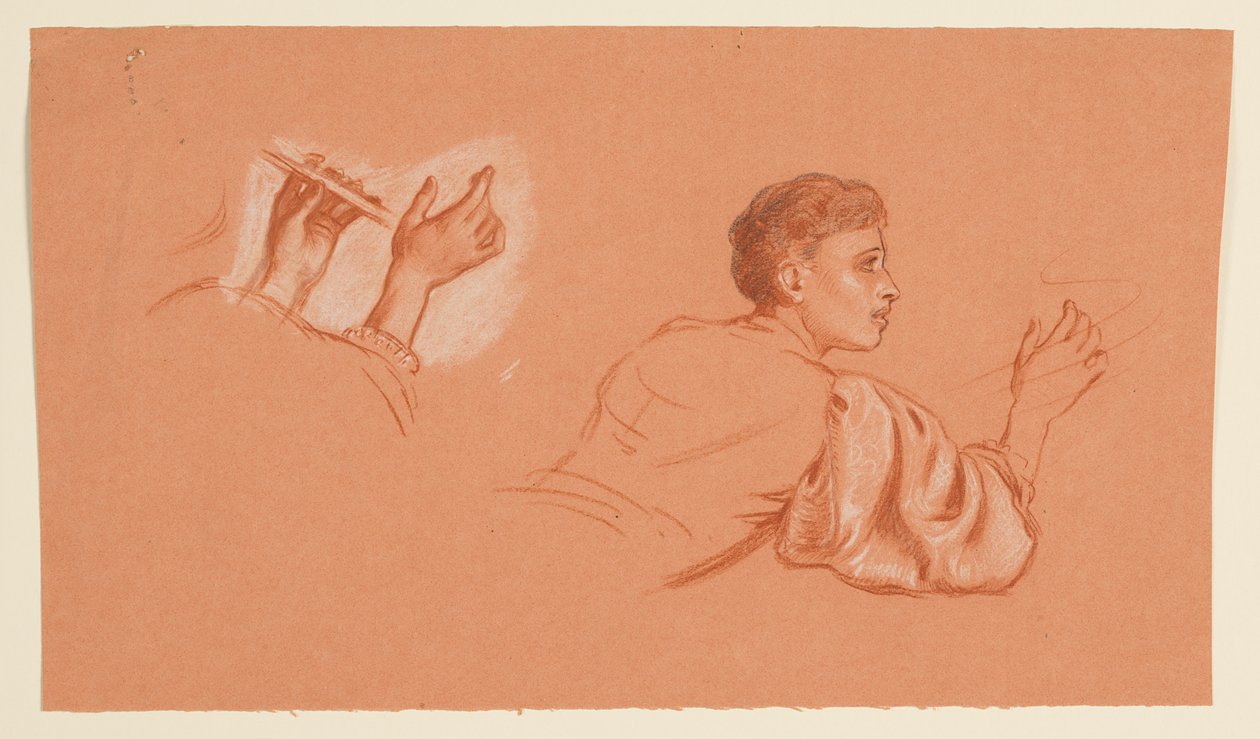studier av kostymede mannsfigurer av Elihu Vedder