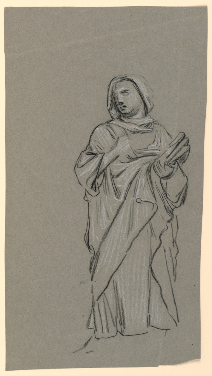 studie av en utkledd figur av Elihu Vedder