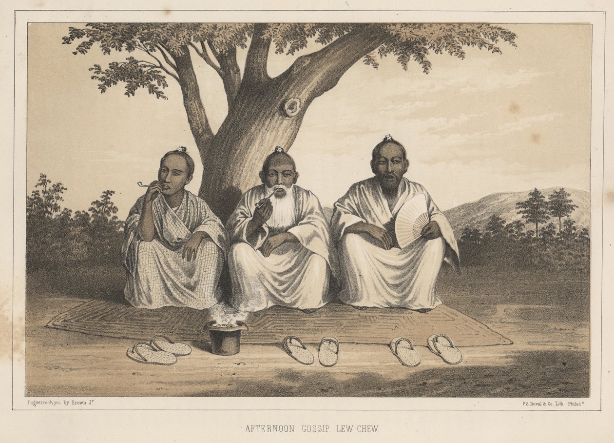 Ettermiddagssladder, Lew Chew, 1855 av Eliphalet Brown