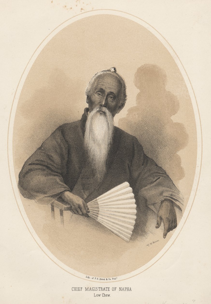 Chief Magistrate of Napha, Lew Chew, 1855 av Eliphalet Brown
