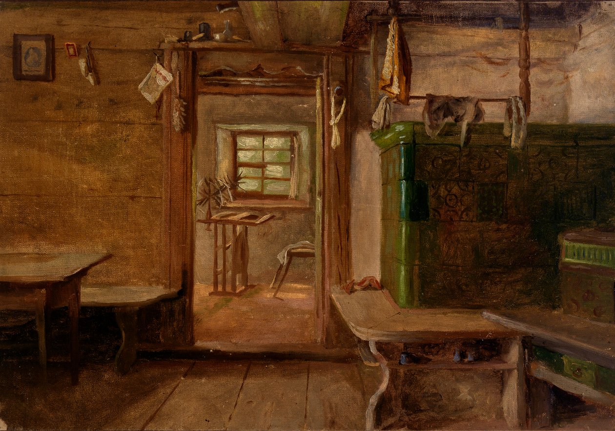 Interiør i et hus, n.d. av Eliphalet Frazer Andrews