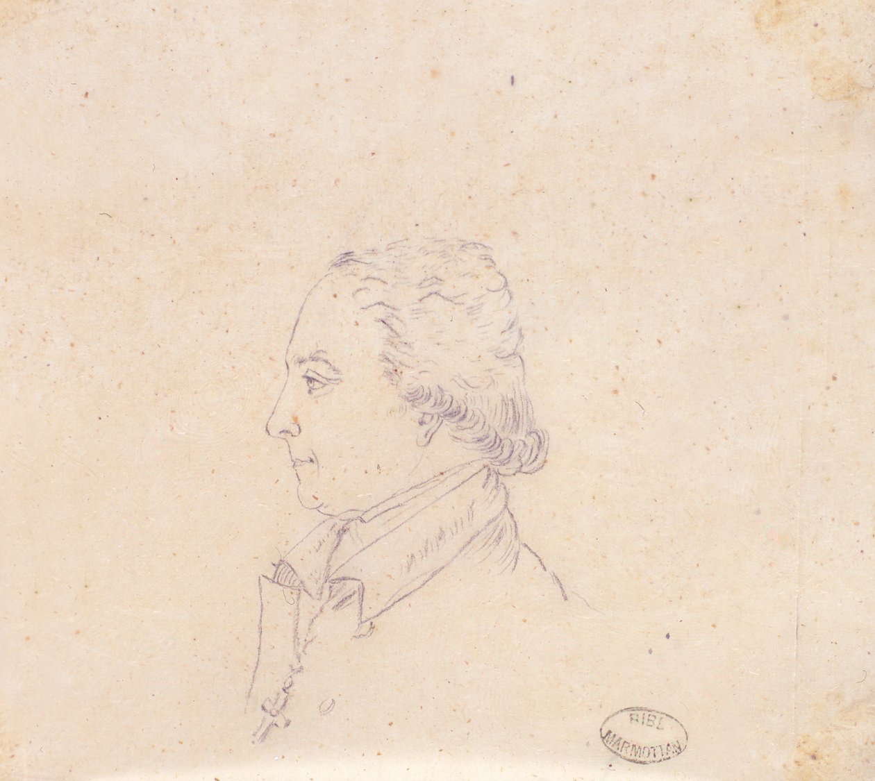 Tegning av en prelat av Elisa Bonaparte