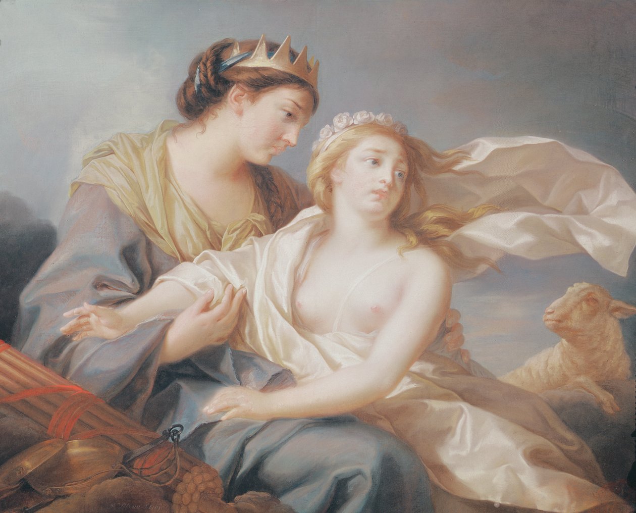 Uskyld søker tilflukt i rettferdighetens armer av Elisabeth Louise Vigee Lebrun