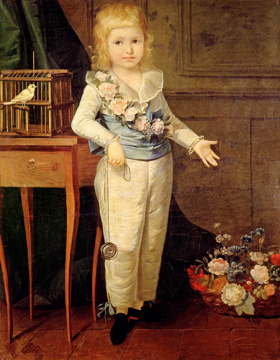 Portrett av en gutt som leker med en jojo (emigrette), sent på 1700- eller tidlig på 1800-tallet av Elisabeth Louise Vigee Lebrun