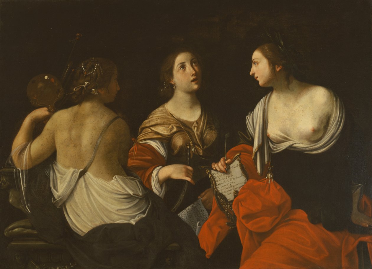 The Fine Arts (maleri) av Elisabetta Sirani