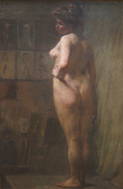 Modell poserer av Eliseu Visconti