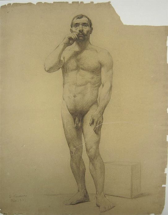 Nakenstående mann av Eliseu Visconti