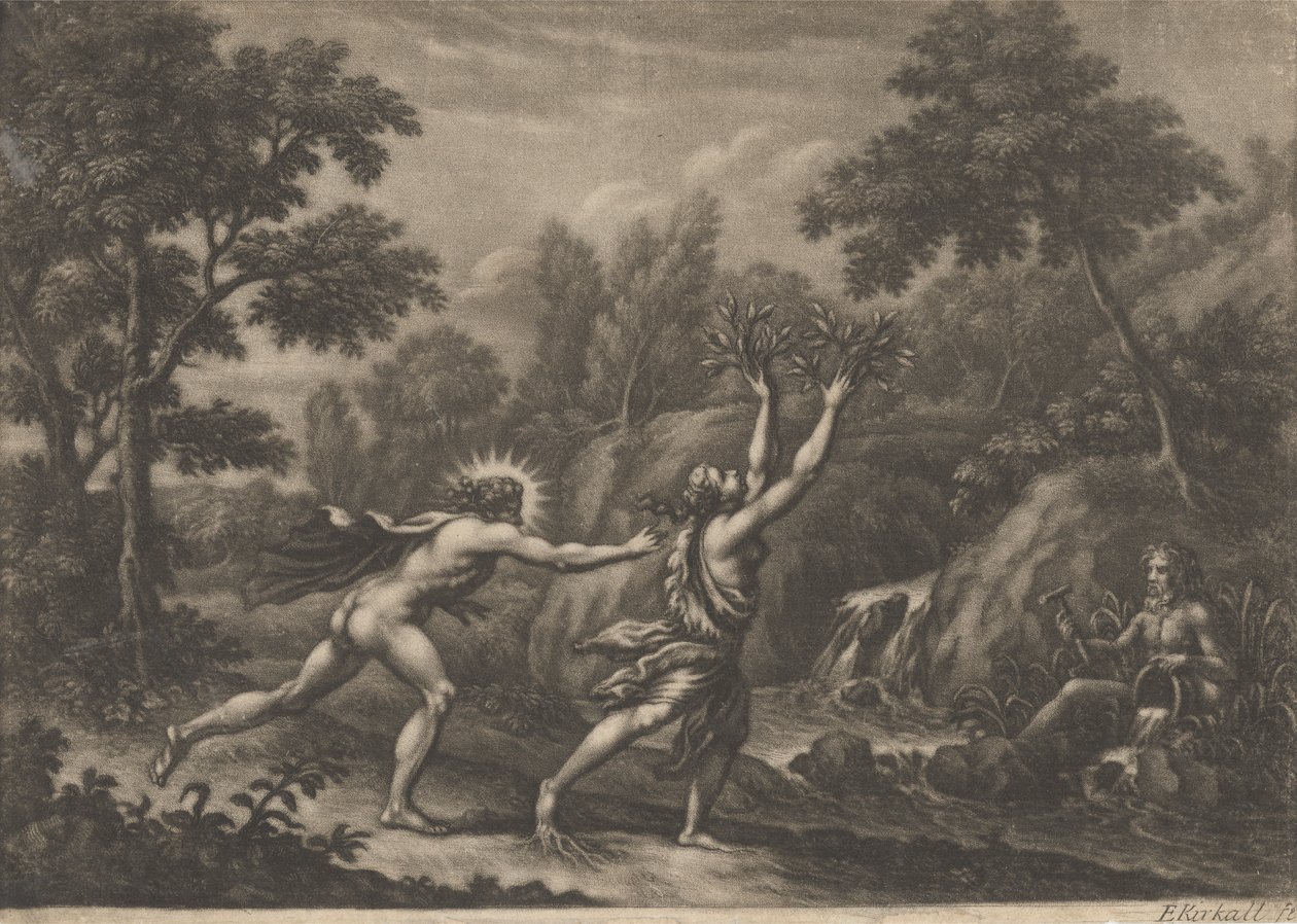 Apollo og Daphne av Elisha Kirkall