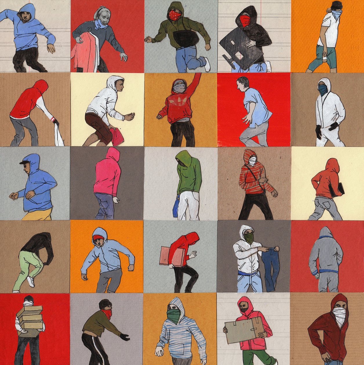 Rioters, 2014 (skjermtrykk) av Eliza Southwood