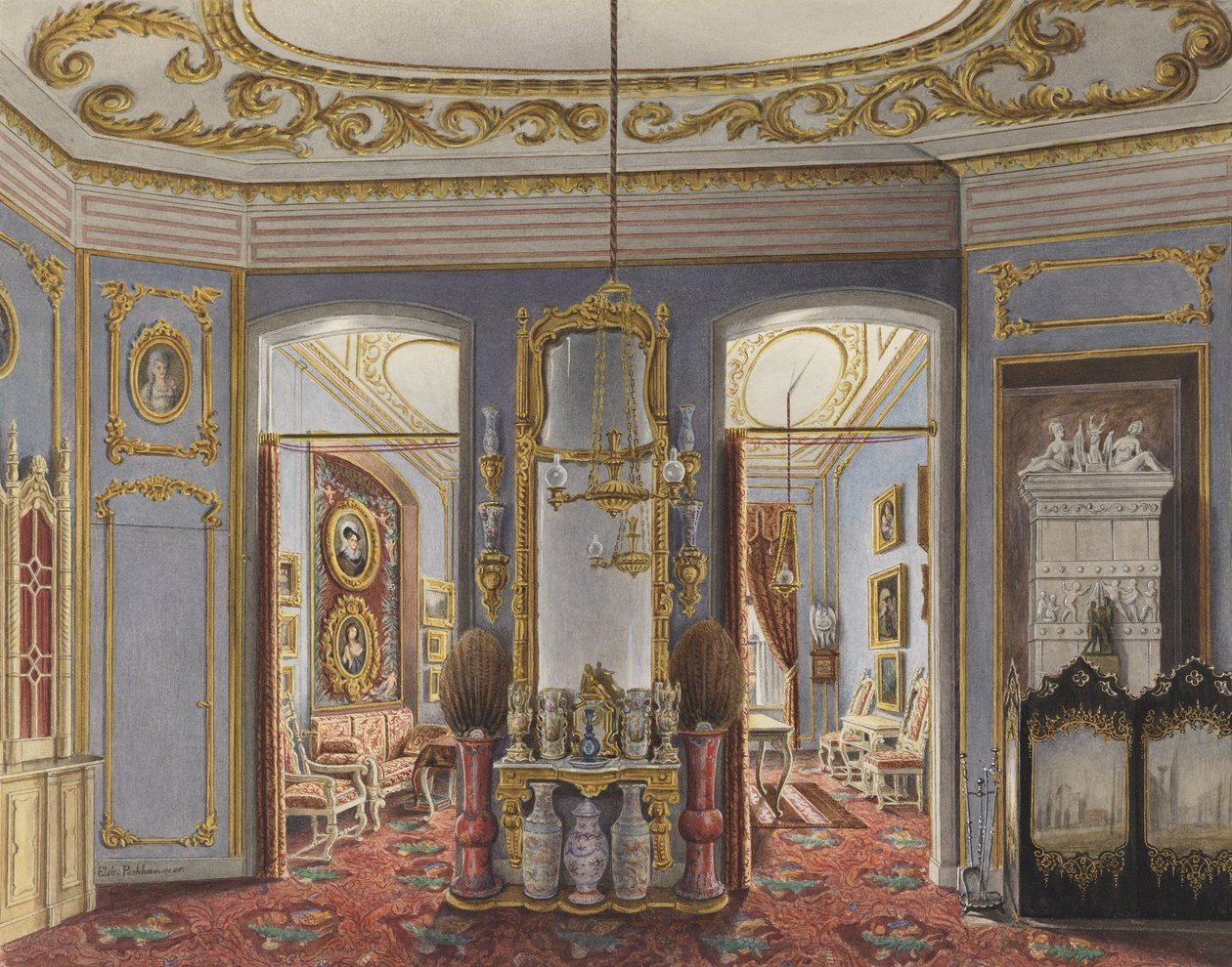 Leiligheter til dronning Elizabeth av Preussen, Charlottenburg -palasset, Berlin av Elizabeth Pochhammer