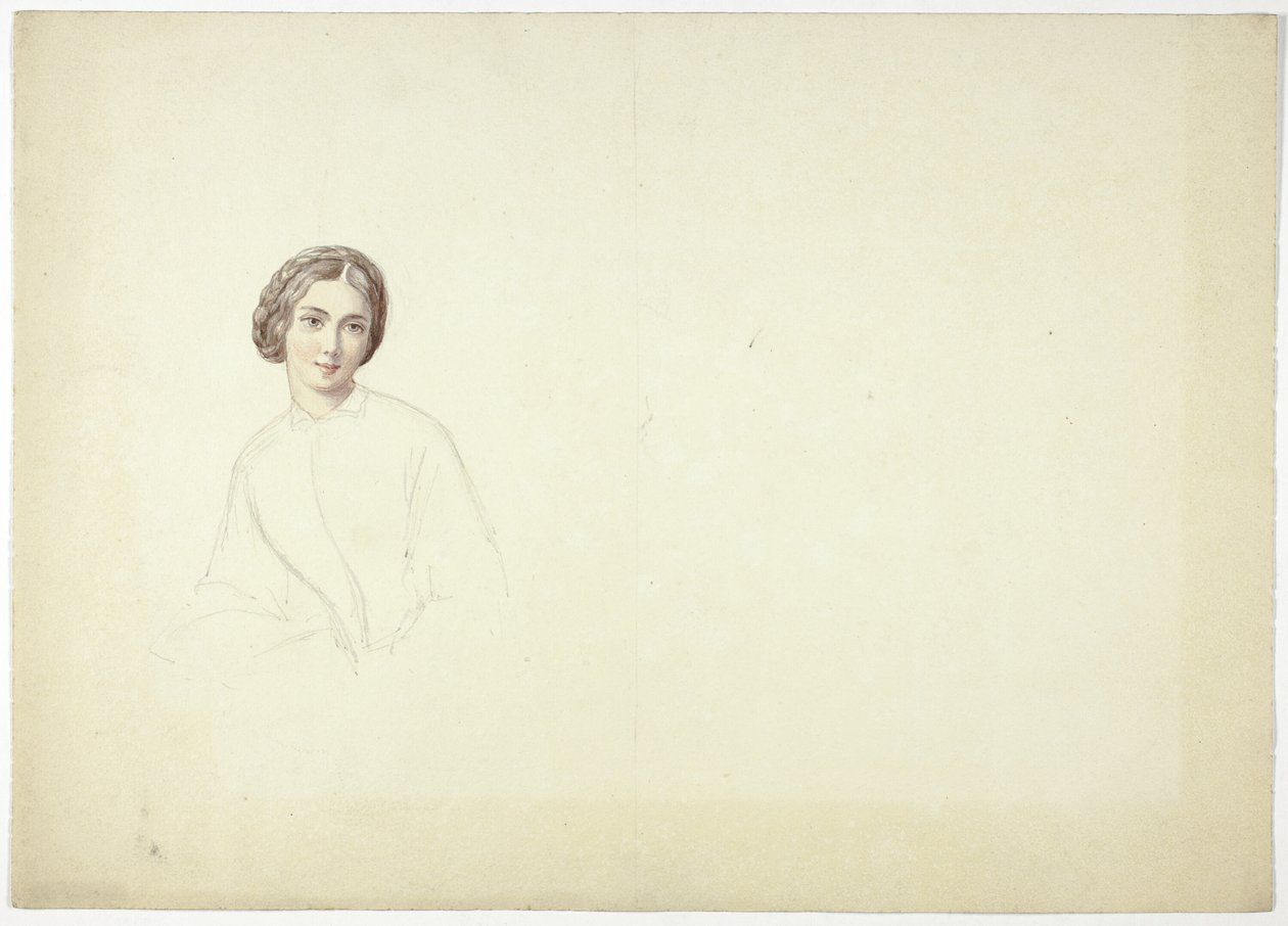 Studie for kvinneportrett av Elizabeth Murray