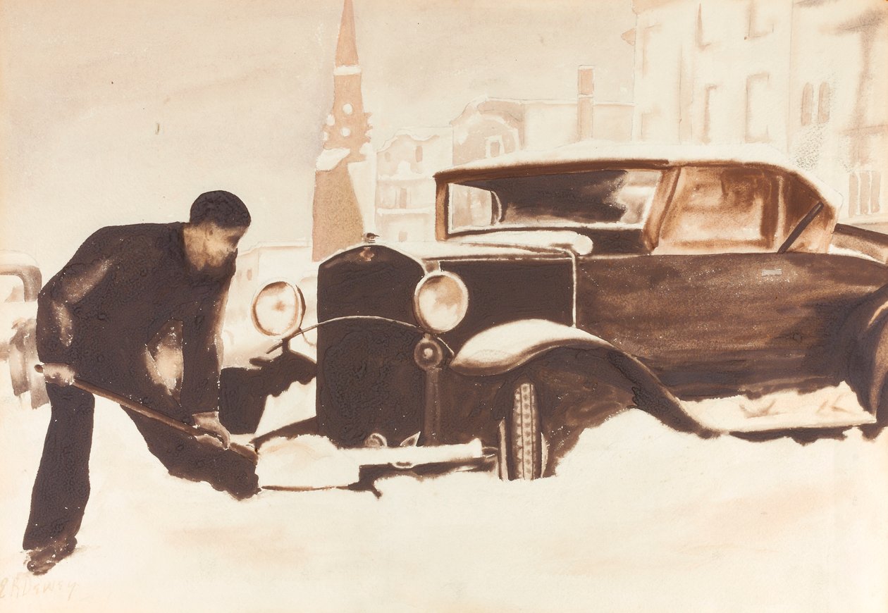 Graving Out Car, 1934. av Elizabeth R. Dewey