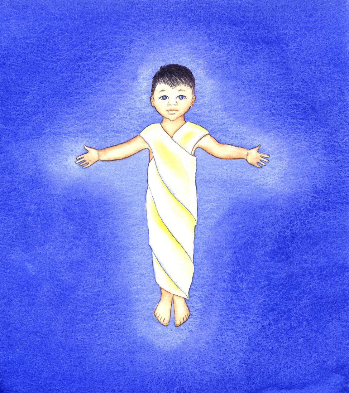 The Infant Jesus, 2001 (w/c på papir) av Elizabeth Wang
