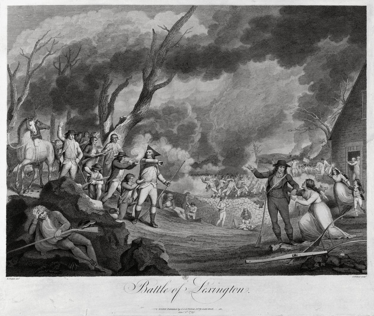 Slaget ved Lexington, 19. april 1775 av Elkanah Tisdale
