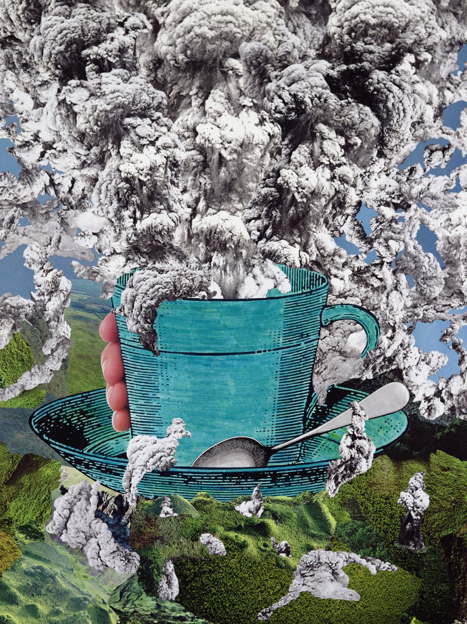 Morgenkaffe, 1994 (collage) av Ellen Golla