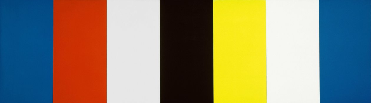 Rød Gul Blå Hvit og svart av Ellsworth Kelly