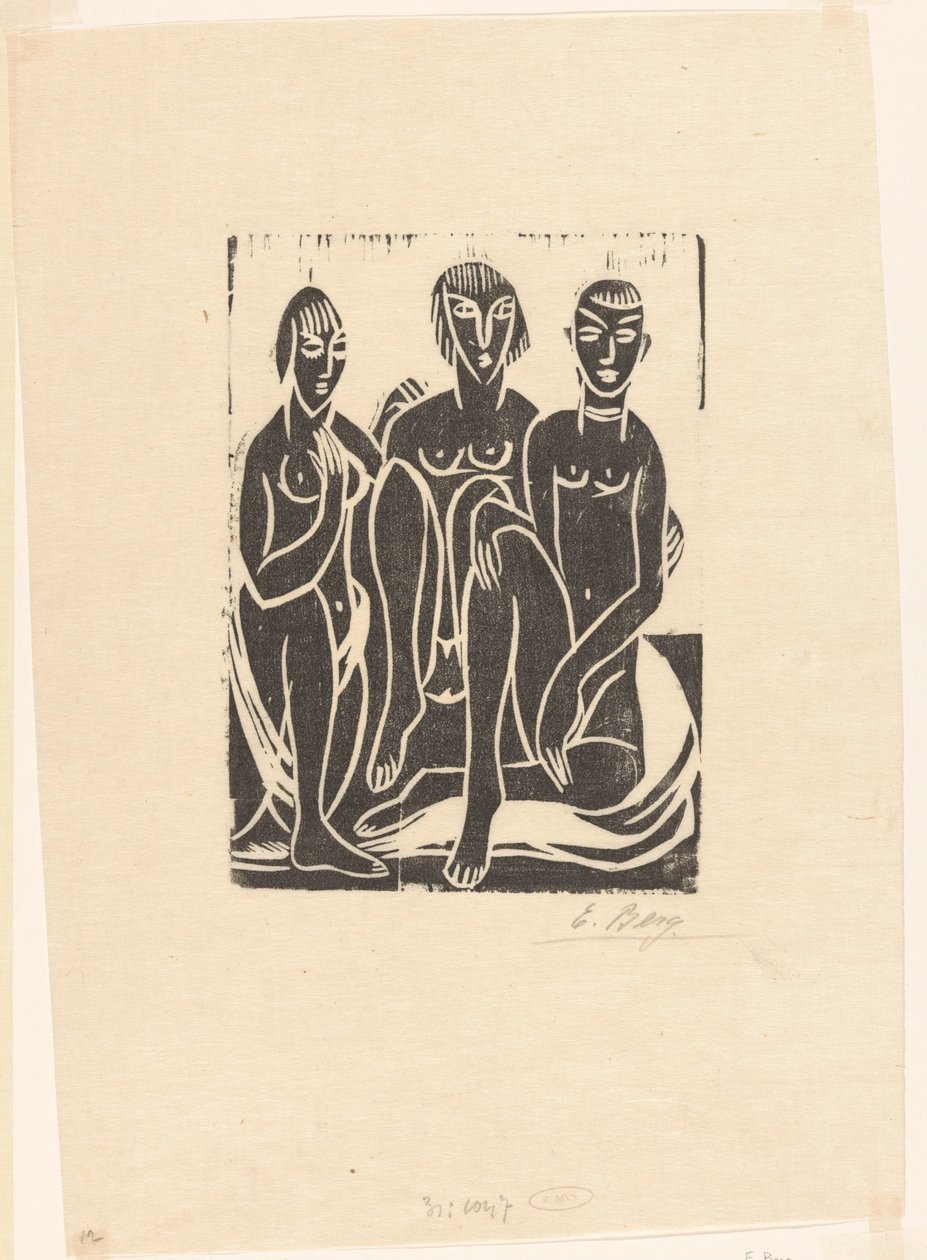 Tre kvinner av Else Berg (signed by artist)