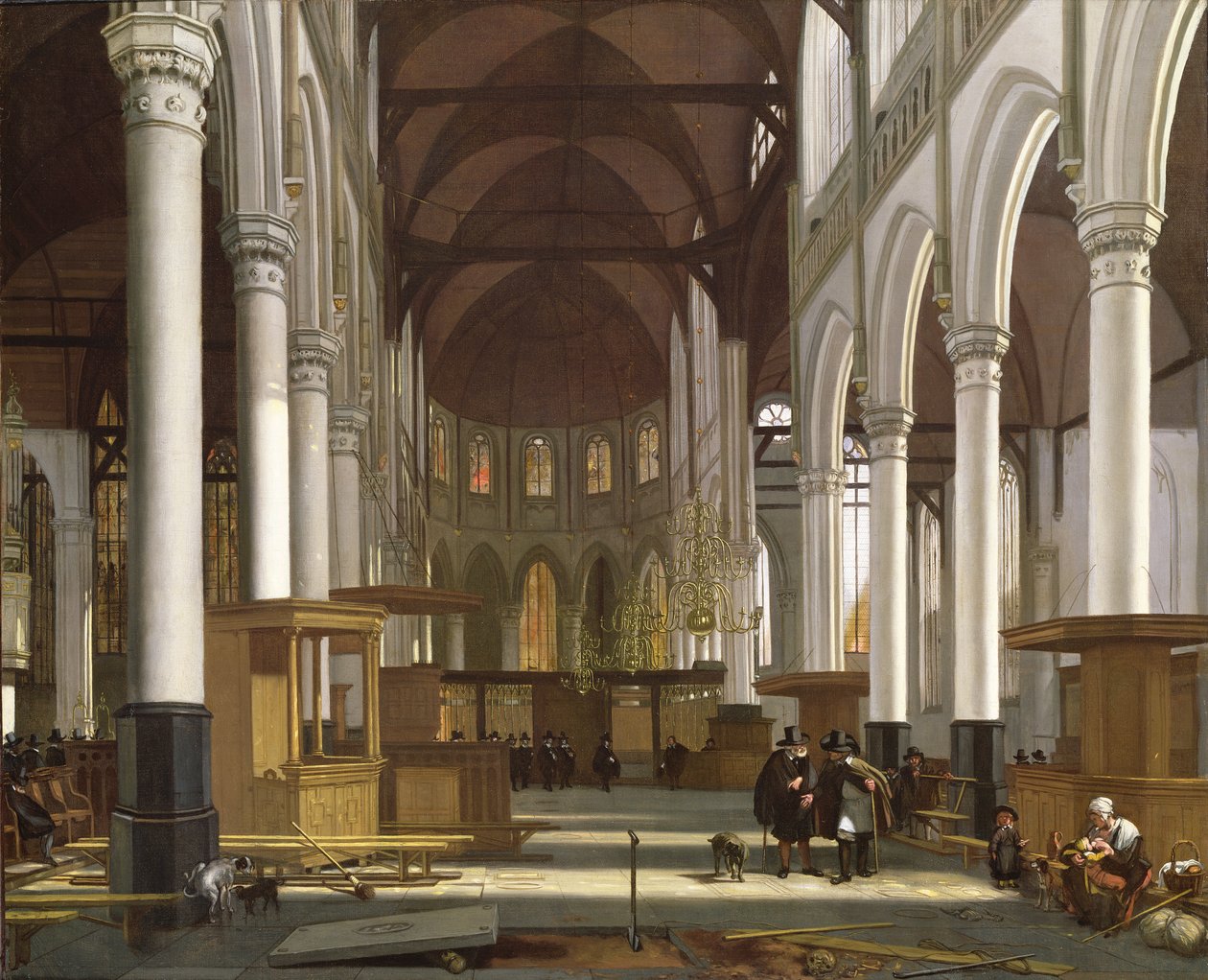 Kirkens interiør av Emanuel de Witte