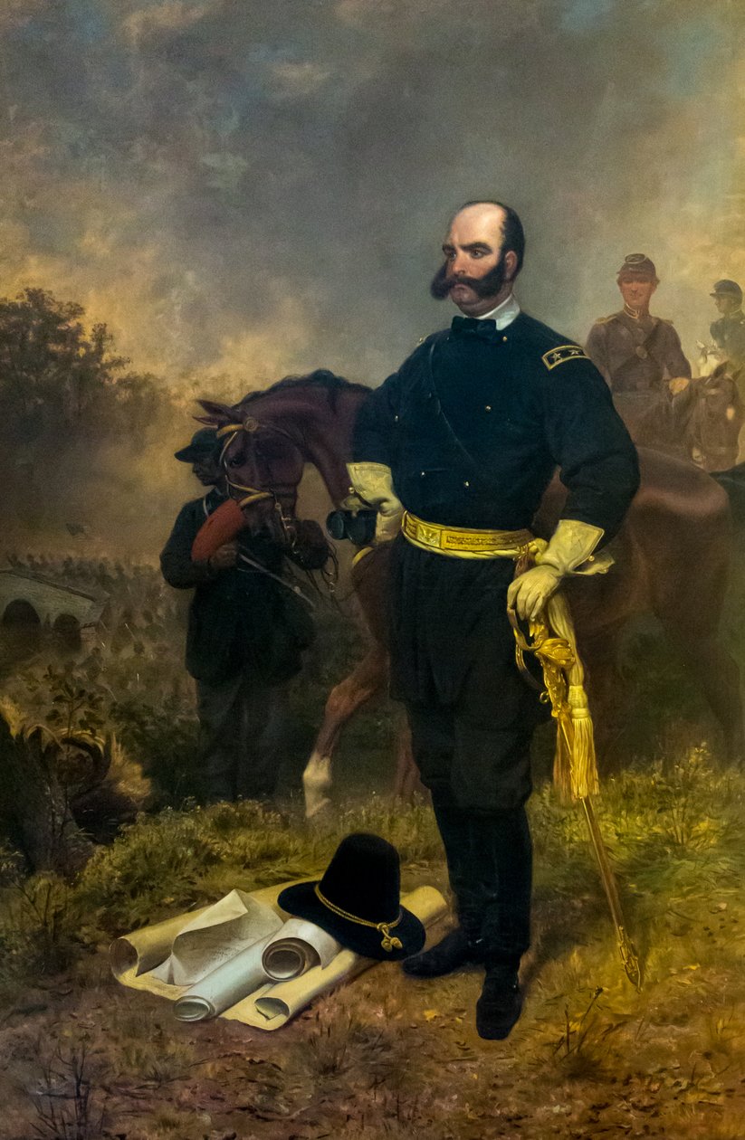 General Ambrose Burnside ved Antietam av Emanuel Gottlieb Leutze