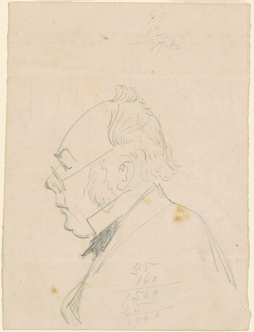 Profil av en mann av Emanuel Gottlieb Leutze