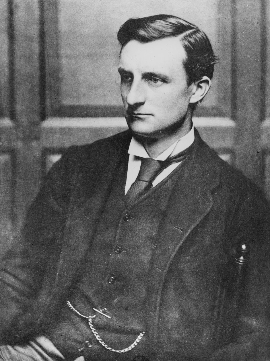 Portrett av Lord Edward Grey, Viscount of Fallodon (bw-bilde) av Emery Walter