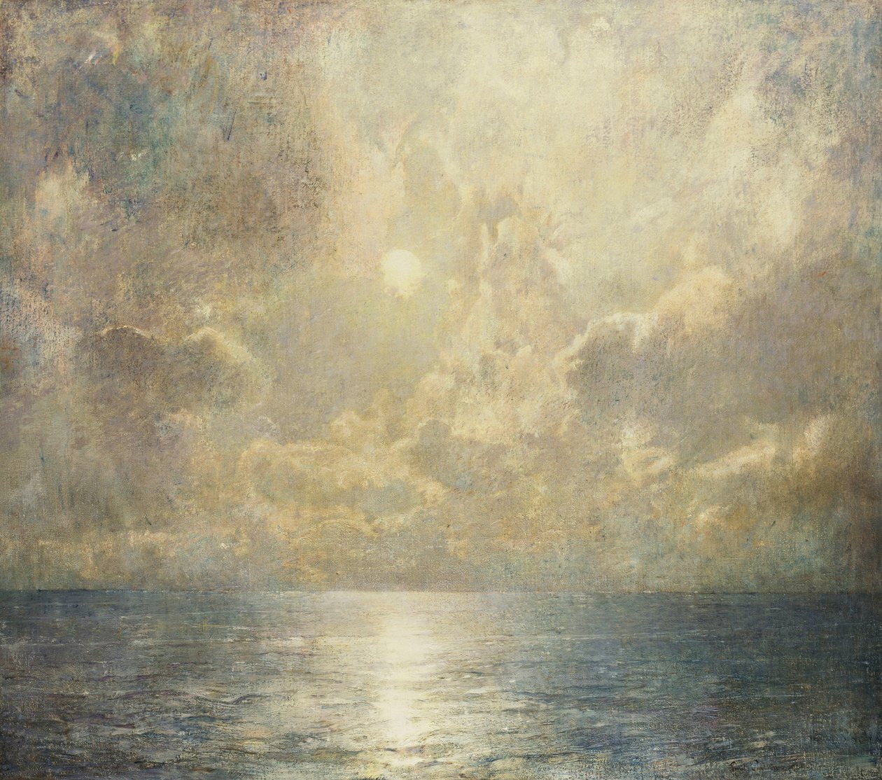 Månebelyst havlandskap av Emil Carlsen