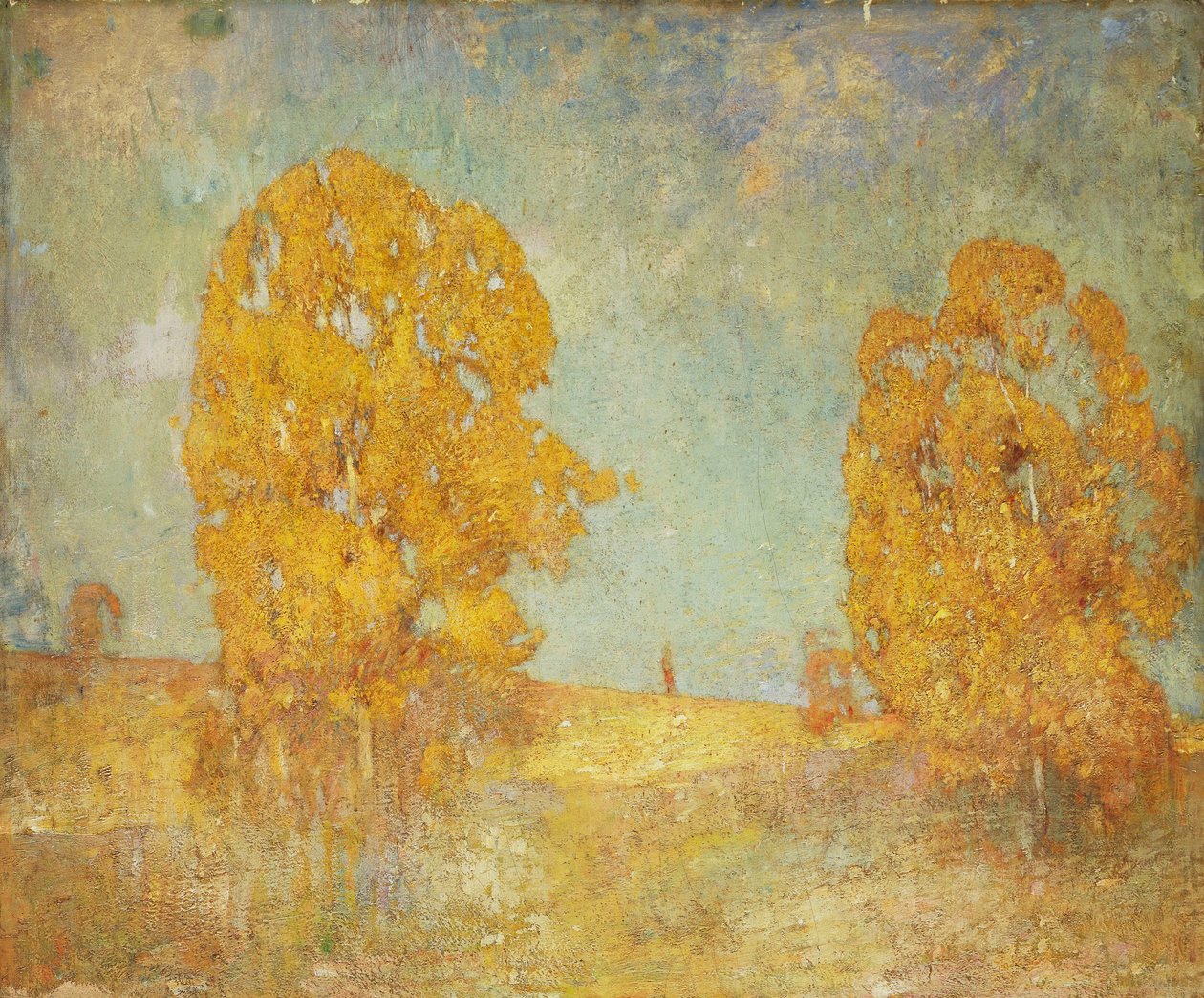 Solbelyst landskap av Emil Carlsen
