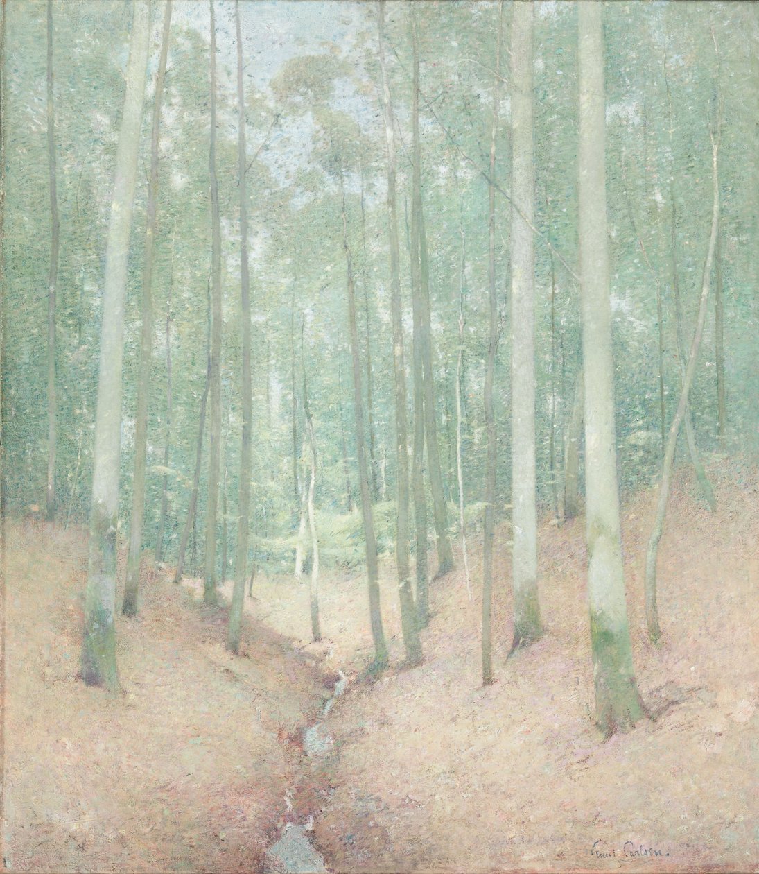 Treinteriør, ca. 1910 av Emil Carlsen