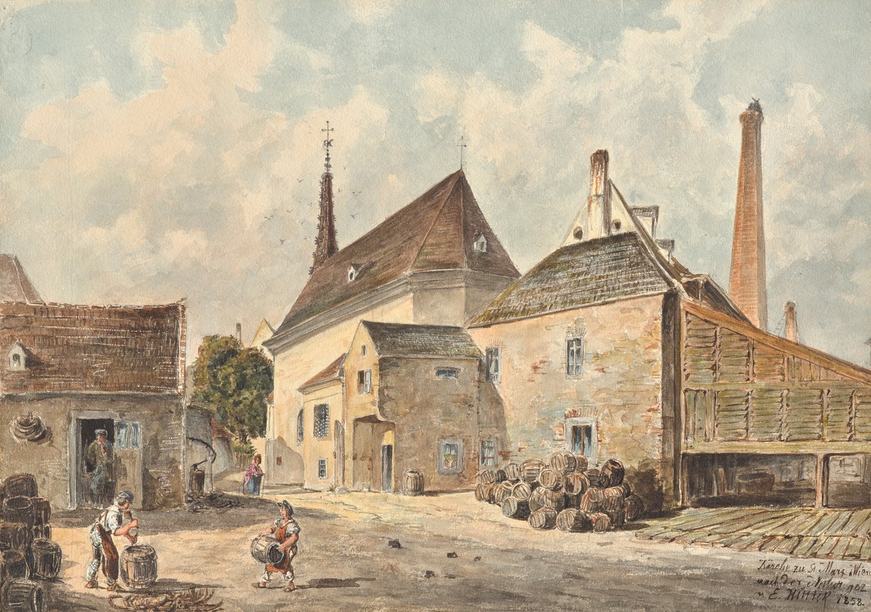 St. Marx-kirken i Wien av Emil Hütter