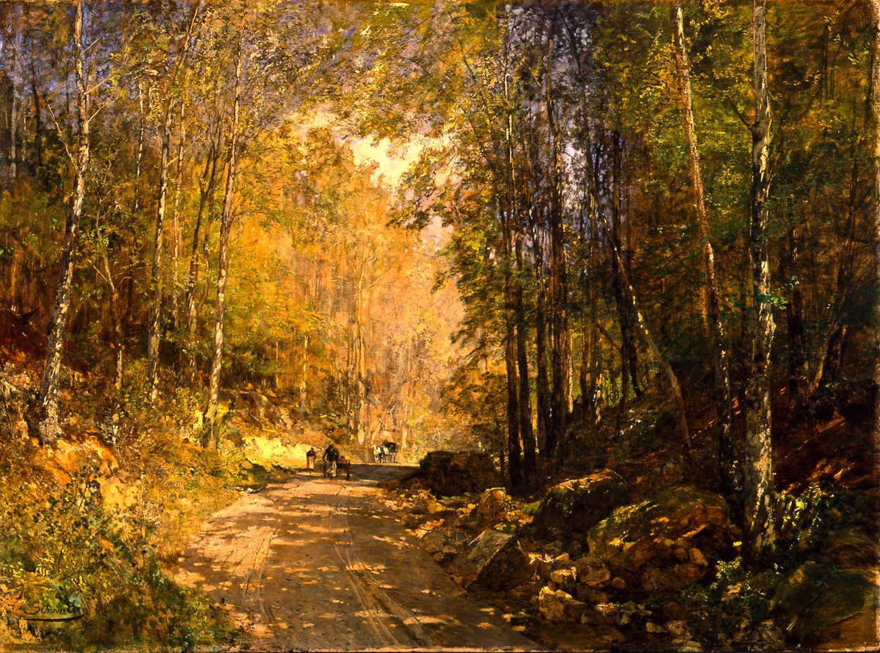 Forest Lane nær Schärfling, 1890 av Emil Jakob Schindler