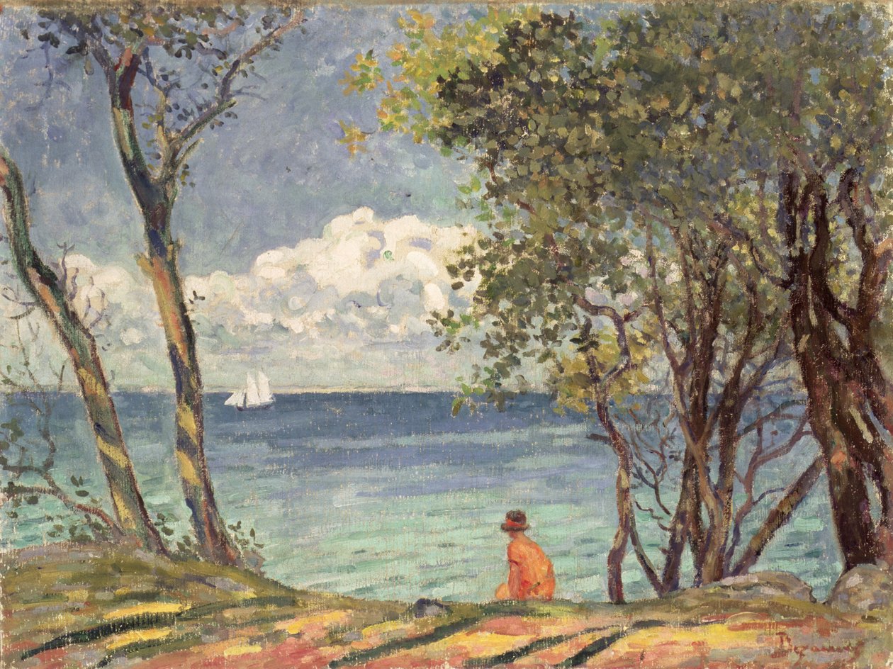 Ved siden av vannet, 1920 av Emile Alfred Dezaunay
