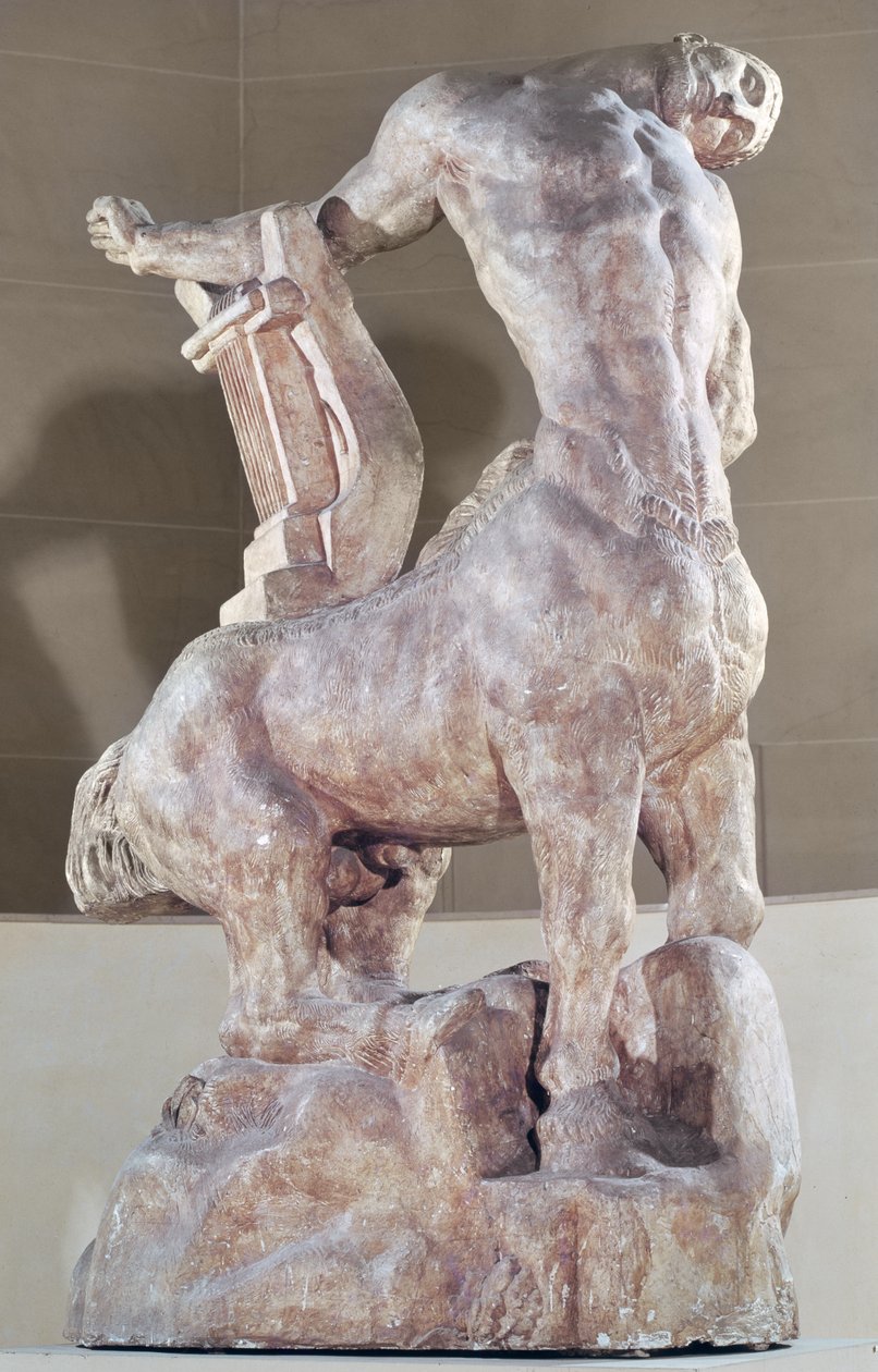 The Dying Centaur, støpt for en bronseskulptur laget i 1914 (gips) av Emile Antoine Bourdelle
