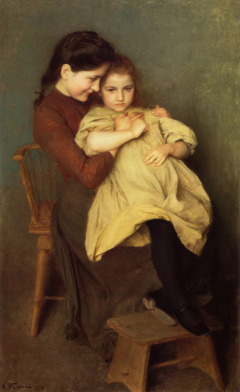 Chagrin dEnfantnEnglish: A Childs Dissapointmentn: n av Emile Friant