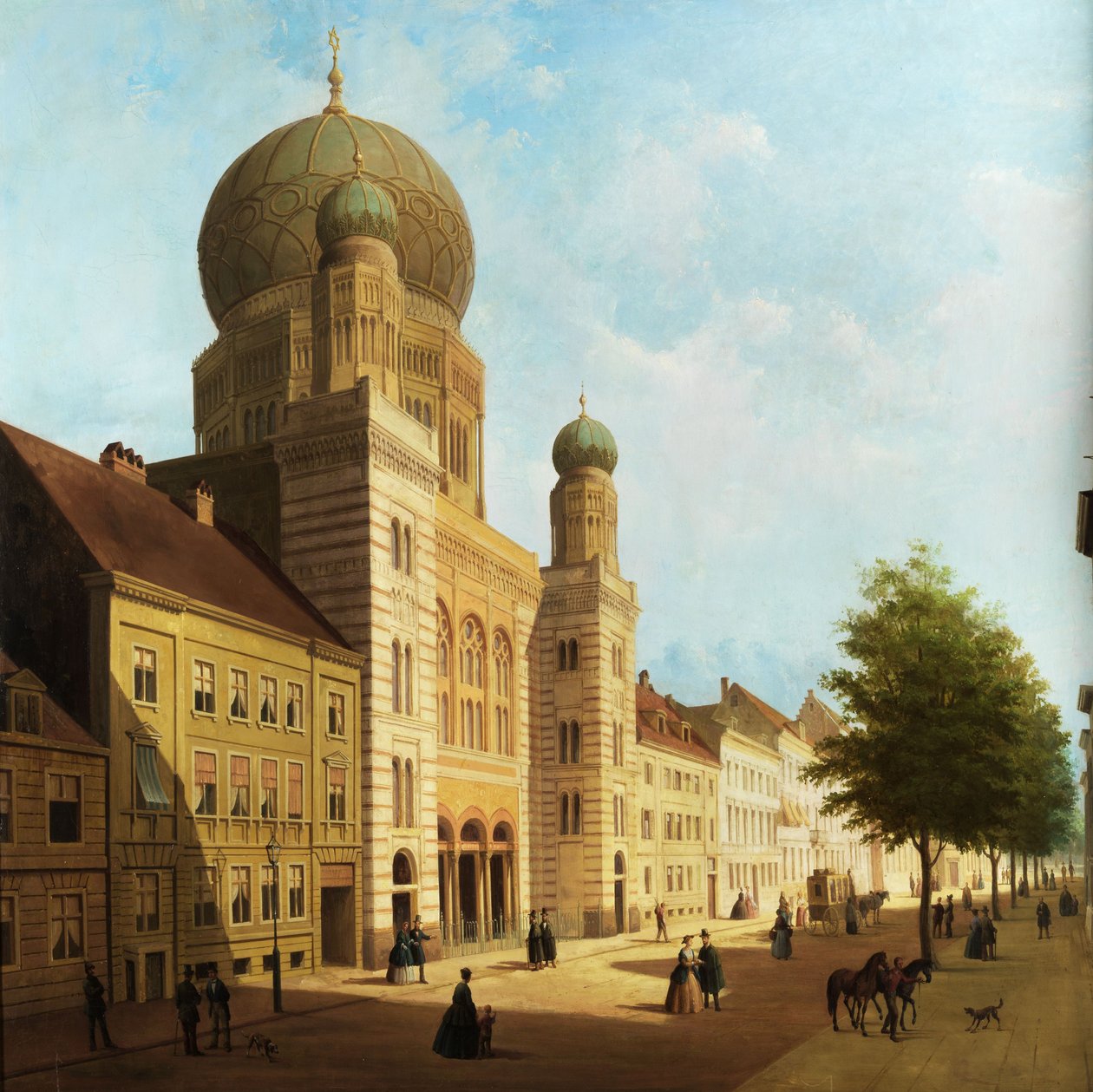 Den nye synagogen på Oranienburger Strasse av Emile Pierre Joseph De Cauwer