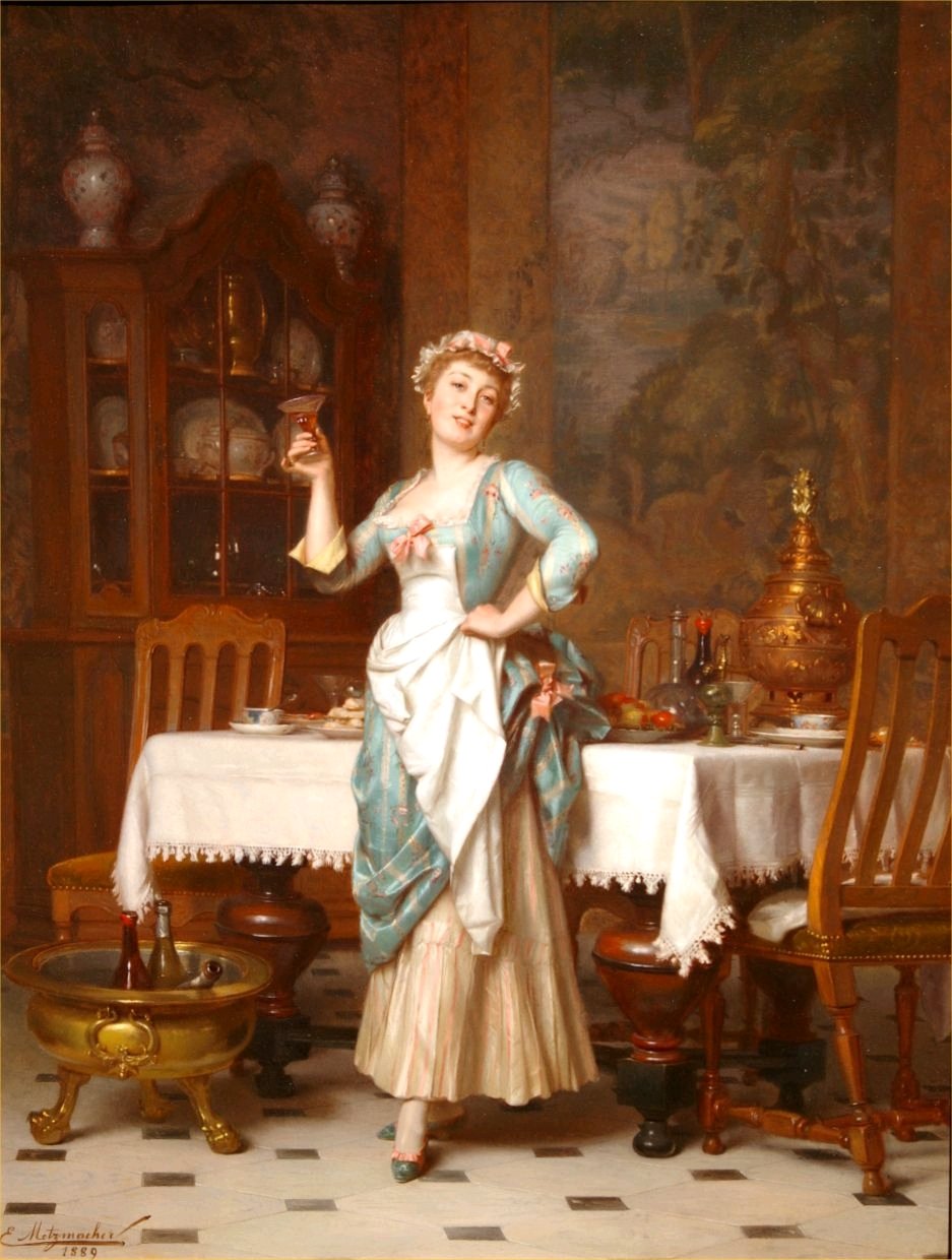 En elegant hushjelp av Emile Pierre Metzmacher