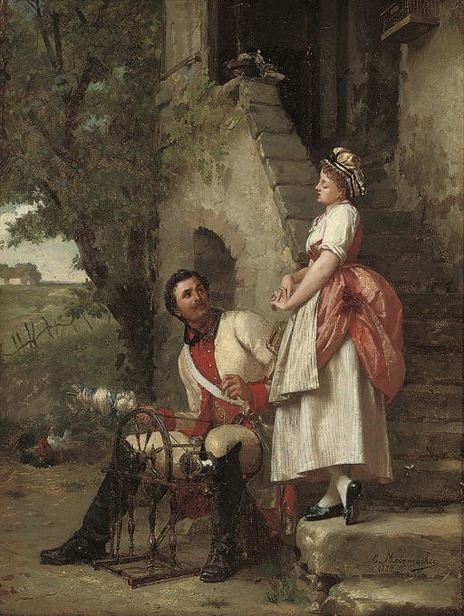 The Spinning Lesson av Emile Pierre Metzmacher