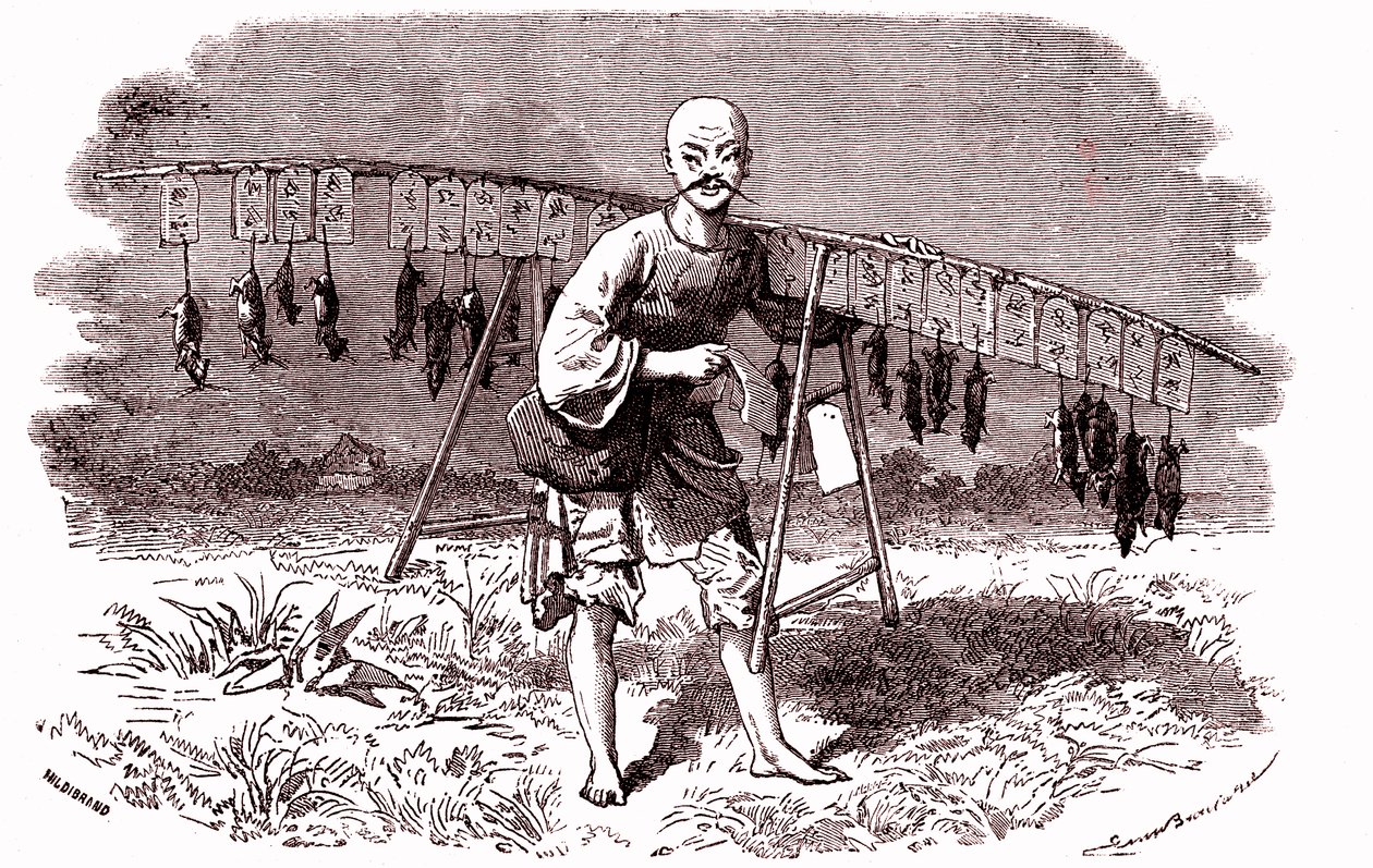 Rottemorder i Kina. 1874 (gravering) av Emile Antoine Bayard