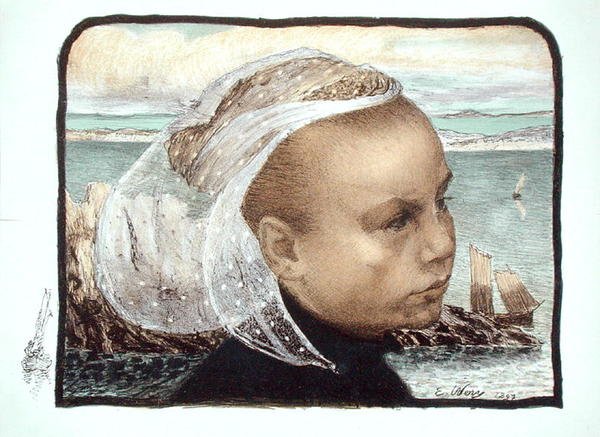 Leder for en bretonsk jente av Emile Auguste Wery